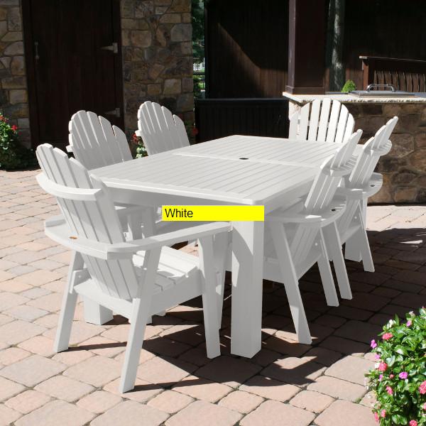 Hamilton Adirondack 7-Piece Rectangular Outdoor Dining Set - Patio Furniture for Backyard, Garden & Poolside Dining