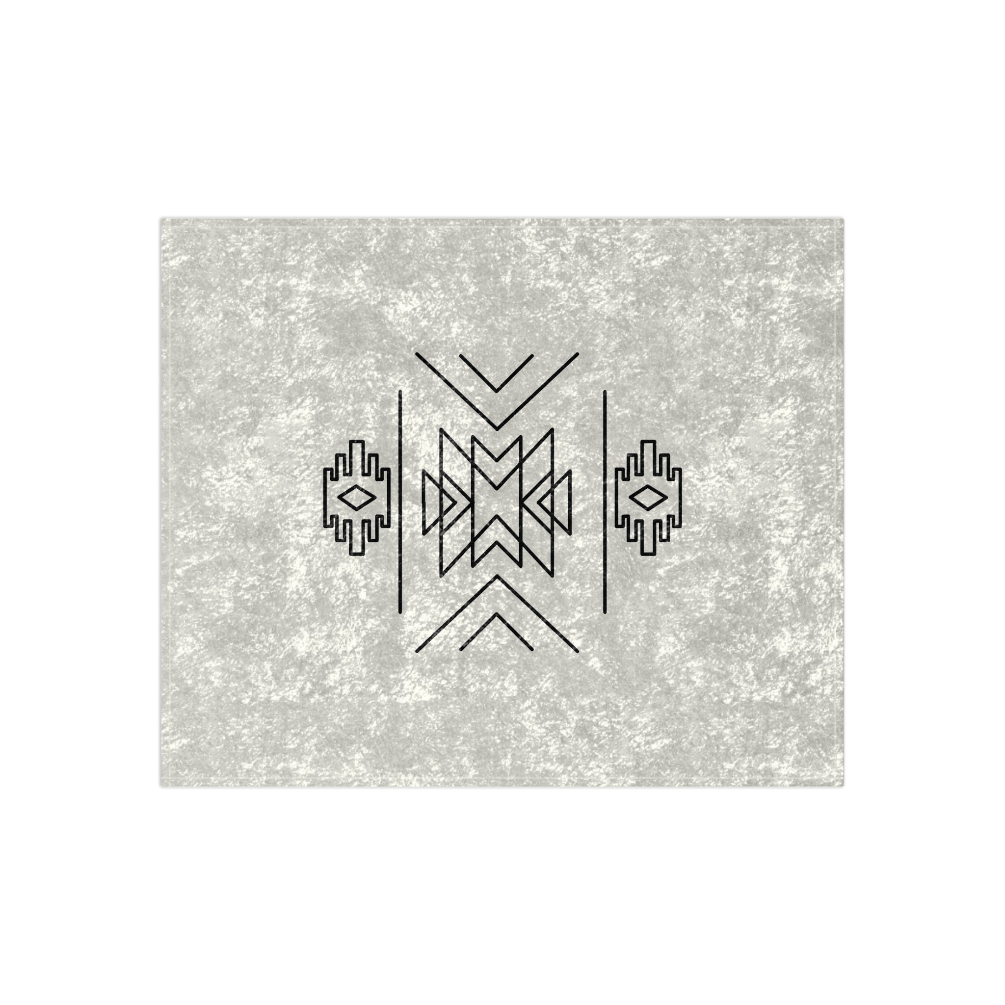 Soft Crushed Velvet Blanket with Aztec Motif Print - Boho Chic Throw for Bedroom, Couch & Living Room - Perfect for Cozy Nights, Home Decor and Gift Giving