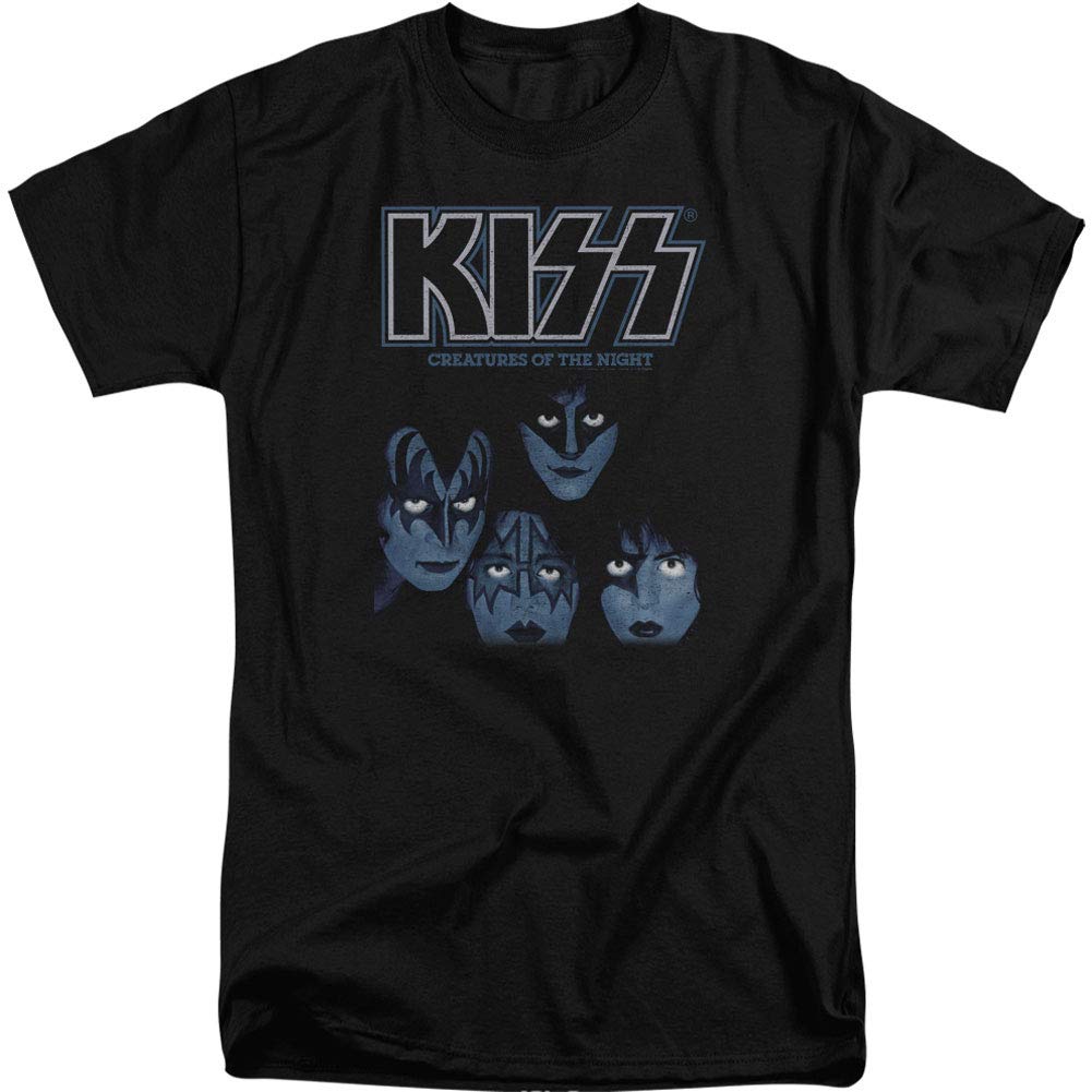 Kiss - Creatures of The Night Vintage Band T-Shirt for Men | Rock Music Merchandise | 100% Cotton Adult Tall Fit Tee | Perfect for Concerts, Gifts & Casual Wear