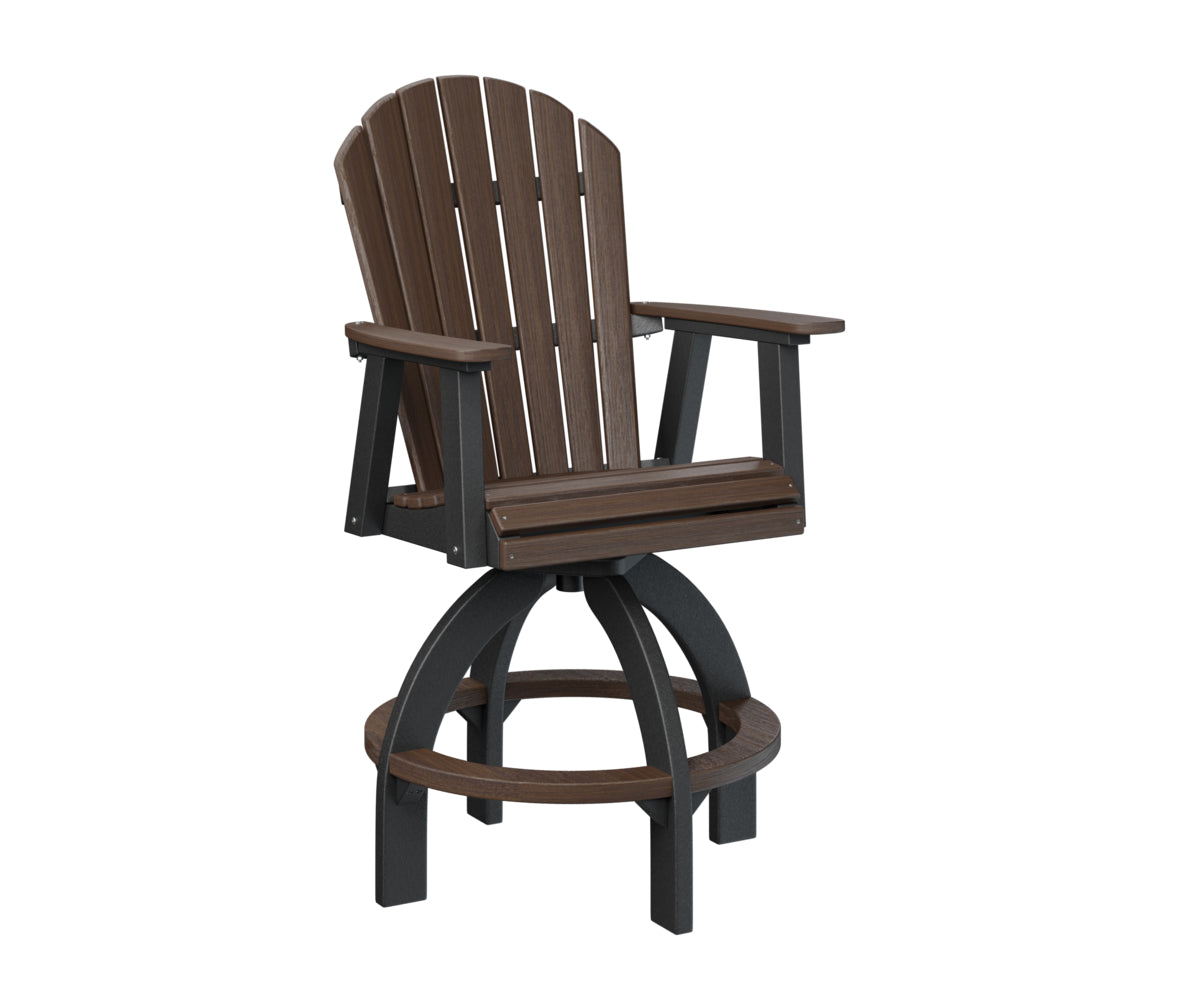 Berlin Gardens Comfo Back Swivel Bar Chair - Adjustable Height Counter Stool for Kitchen Island, Breakfast Nook & Home Bar - Comfortable Swivel Seat with Back Support