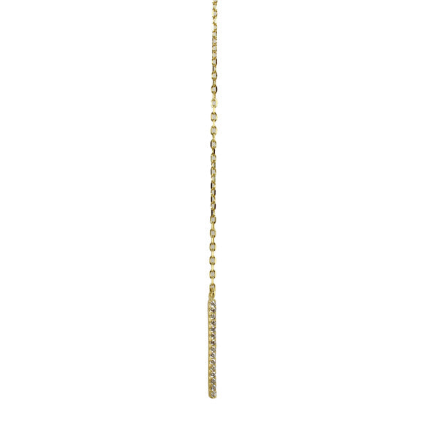 Pavè Bar Lariat Necklace - Elegant Layered Gold Chain for Women | Perfect for Weddings, Date Nights & Special Occasions