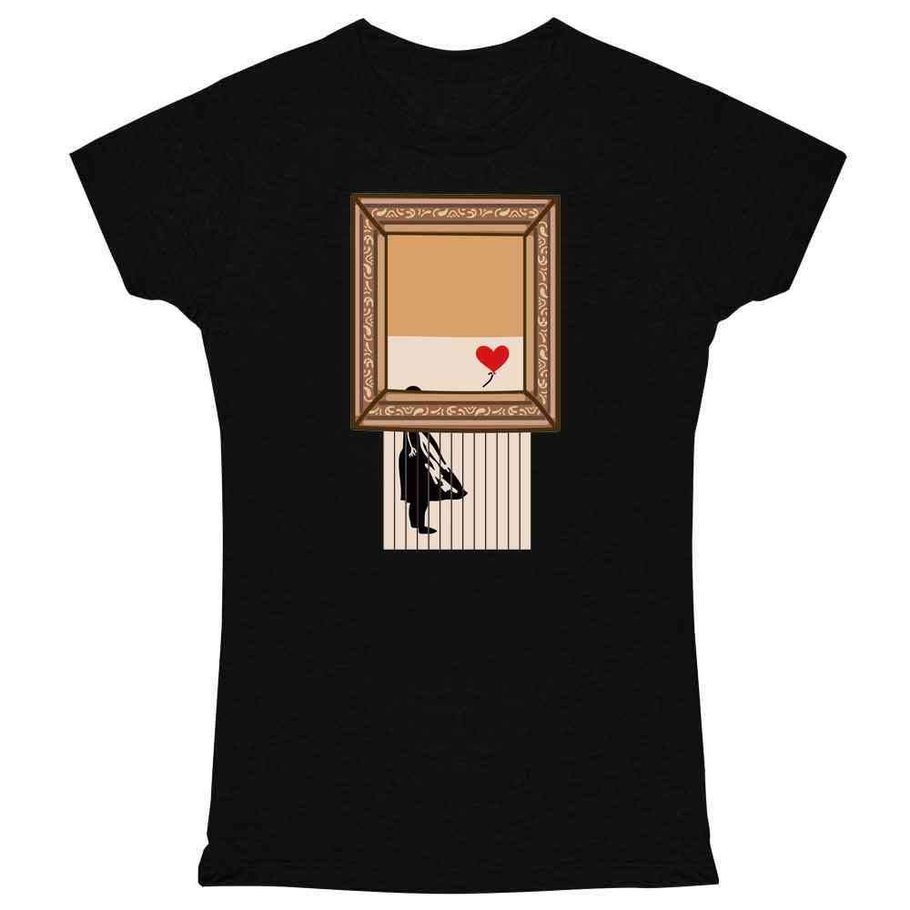 Banksy Girl with Balloon Art T-Shirt for Women - Funny Pop Culture Graphic Tee - Perfect for Casual Wear, Street Style & Art Lovers