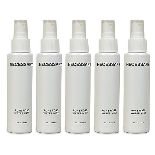Pure Rose Water Facial Mist (100ml, Pack of 5) - Hydrating & Refreshing Toner for Dry Skin, Makeup Setting Spray, After Sun Care - Natural Skincare for Face & Hair