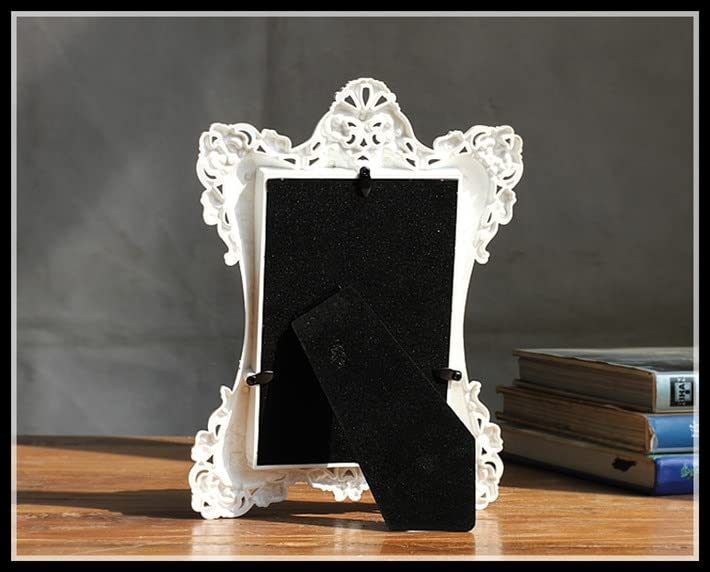 4x6 Inch Oval Resin Photo Frame - Elegant Desktop & Home Decor for Pictures, Perfect for Living Room, Bedroom, or Office Display