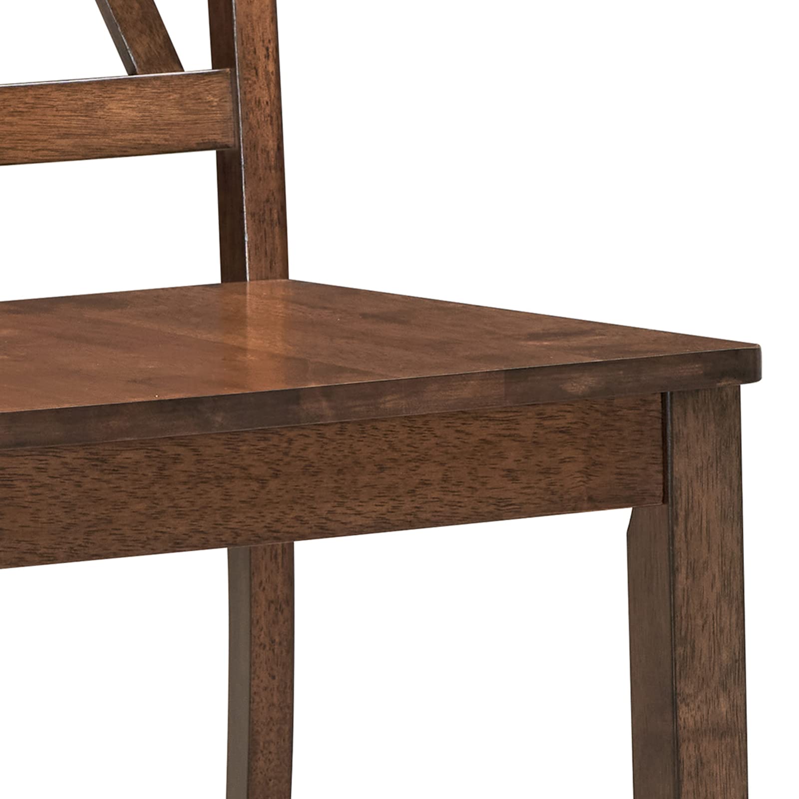 DUHOME 2-Piece Rubber Wood Dining Chairs Set, Cross Back Design, Natural Finish, Walnut Base – Perfect for Home Kitchen, Dining Room, and Breakfast Nook