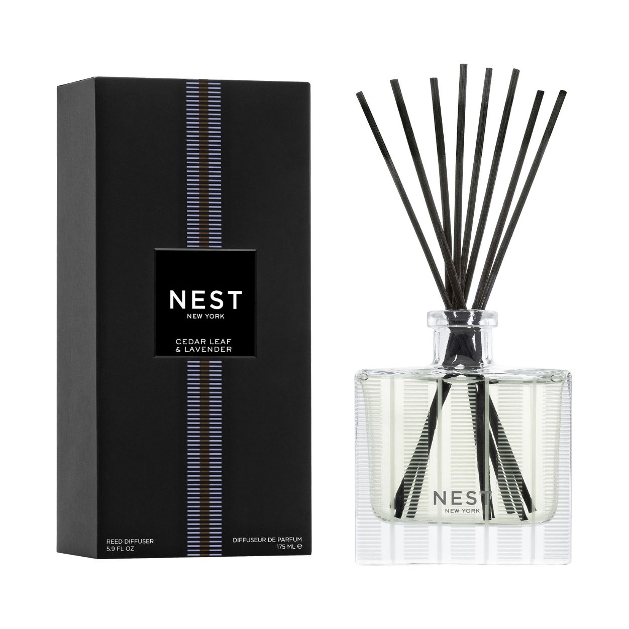 Cedar Leaf & Lavender Reed Diffuser - Natural Aromatherapy Oil Diffuser for Home, Office, Bedroom - Relaxing Scent for Stress Relief & Better Sleep