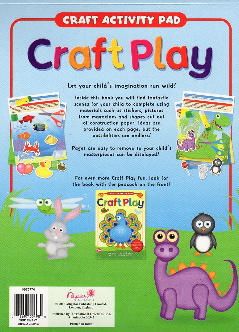Kids Craft Activity Pad with Cool Stickers - Fun DIY Art Projects for Children - Perfect for Birthday Parties, Classroom Activities & Creative Playtime