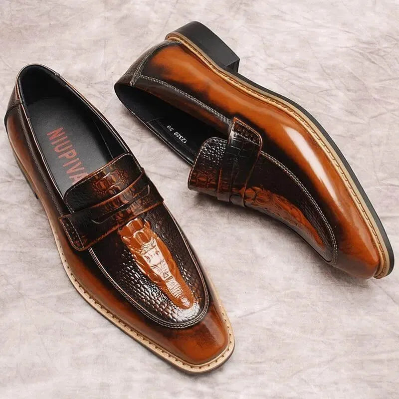 Premium Men's Leather Penny Loafers - Classic Slip-On Dress Shoes for Business & Casual Wear | Comfortable & Stylish Footwear for Office, Travel & Everyday Use