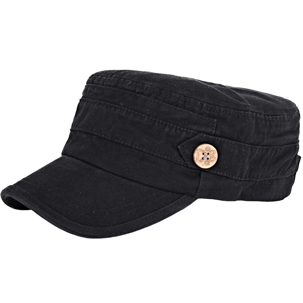 Men's 100% Cotton Flat Top Baseball Cap - Breathable Running Hat, Golf & Military Style for Outdoor Sports, Army Corps Fashion Accessory | Perfect for Jogging, Golfing, Hiking & Casual Wear