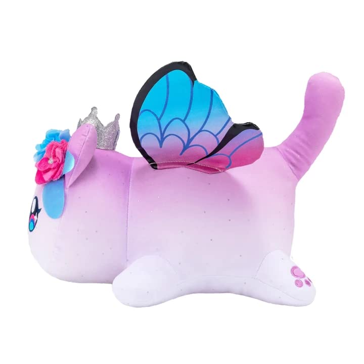 Cute Anime Cat Plush Toy - Meemeows Angel & Demon Stuffed Animal, Soft Cat Pillow Gift for Kids & Fans (Butterfly Cat Design) - Perfect for Bedroom Decor, Birthday Presents, and Anime Collectors
