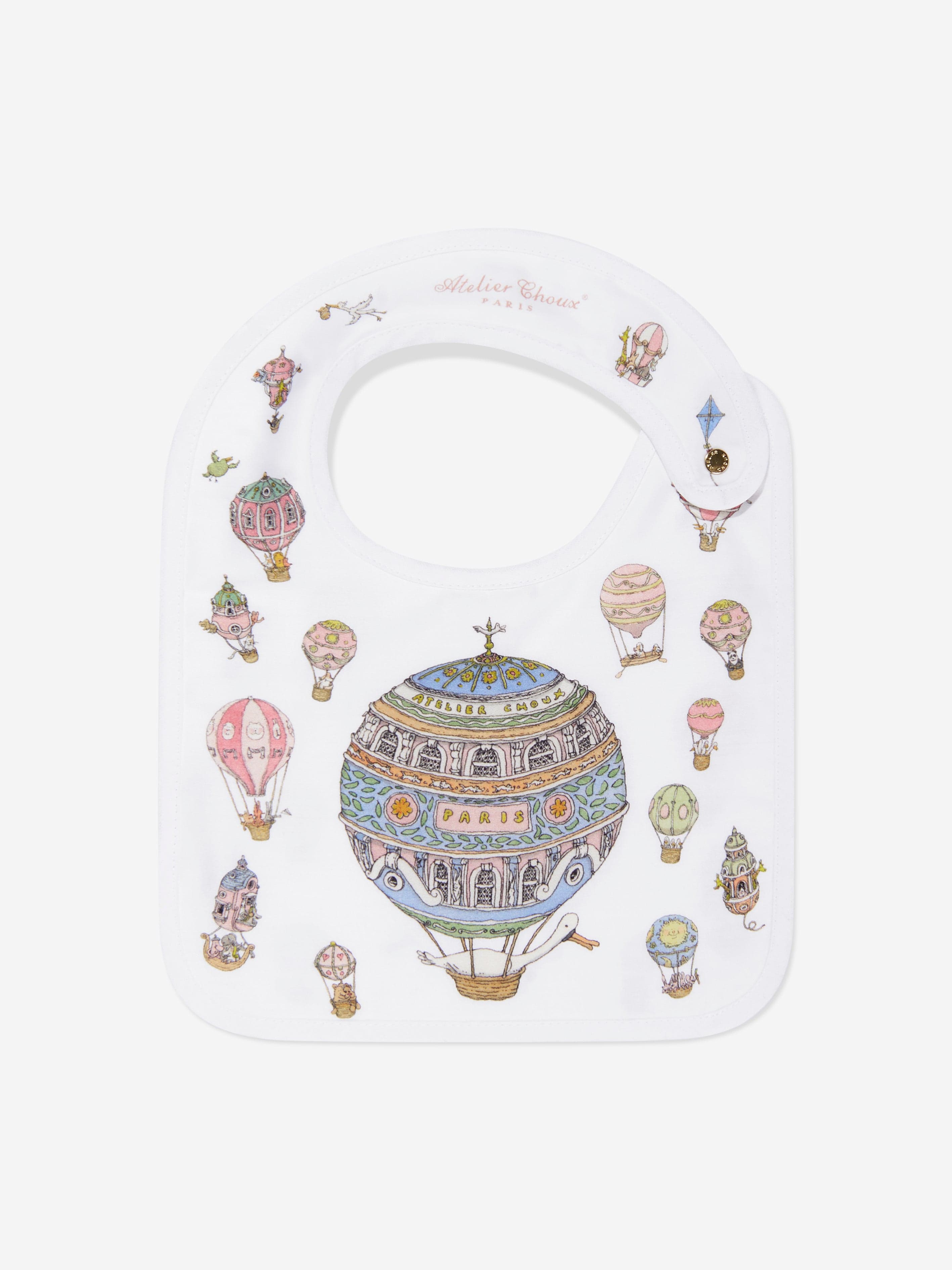 Atelier Choux Premium Baby Carousel Gift Set - Luxurious White Cotton Swaddle Blanket & Accessories for Newborns | Perfect Baby Shower Gift & Nursery Decor