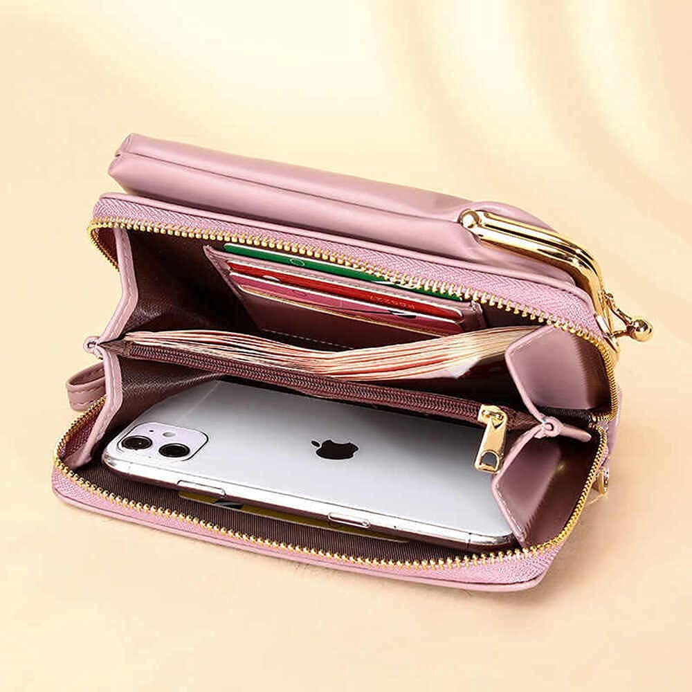 Hanbella Women's Crossbody Phone Bag - Small Shoulder Purse with 14 Credit Card Slots | RFID Blocking Wallet & Cell Phone Holder for Everyday Use, Travel, Shopping, and Outings