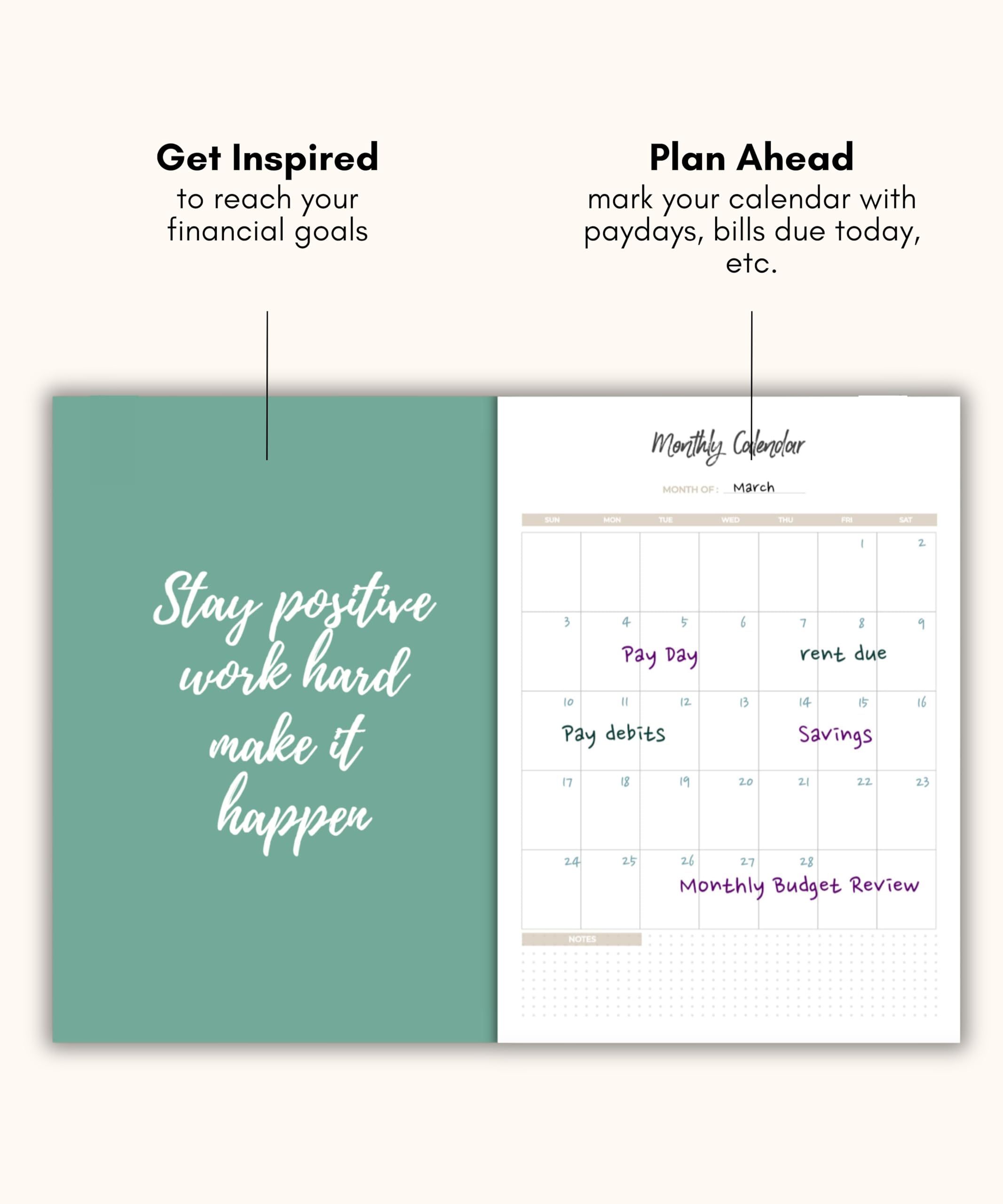 Lamare 12-Month Budget Planner & Bill Organizer - Financial Expense Tracker Notebook for Income, Debt & Business Expenses | Monthly Money Management for Personal Finance & Small Business