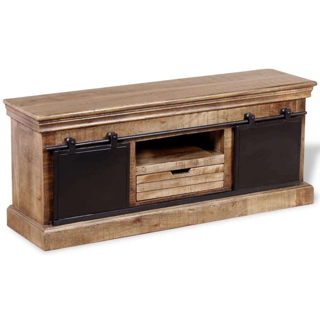 Farmhouse TV Stand with 2 Sliding Doors - 43.3