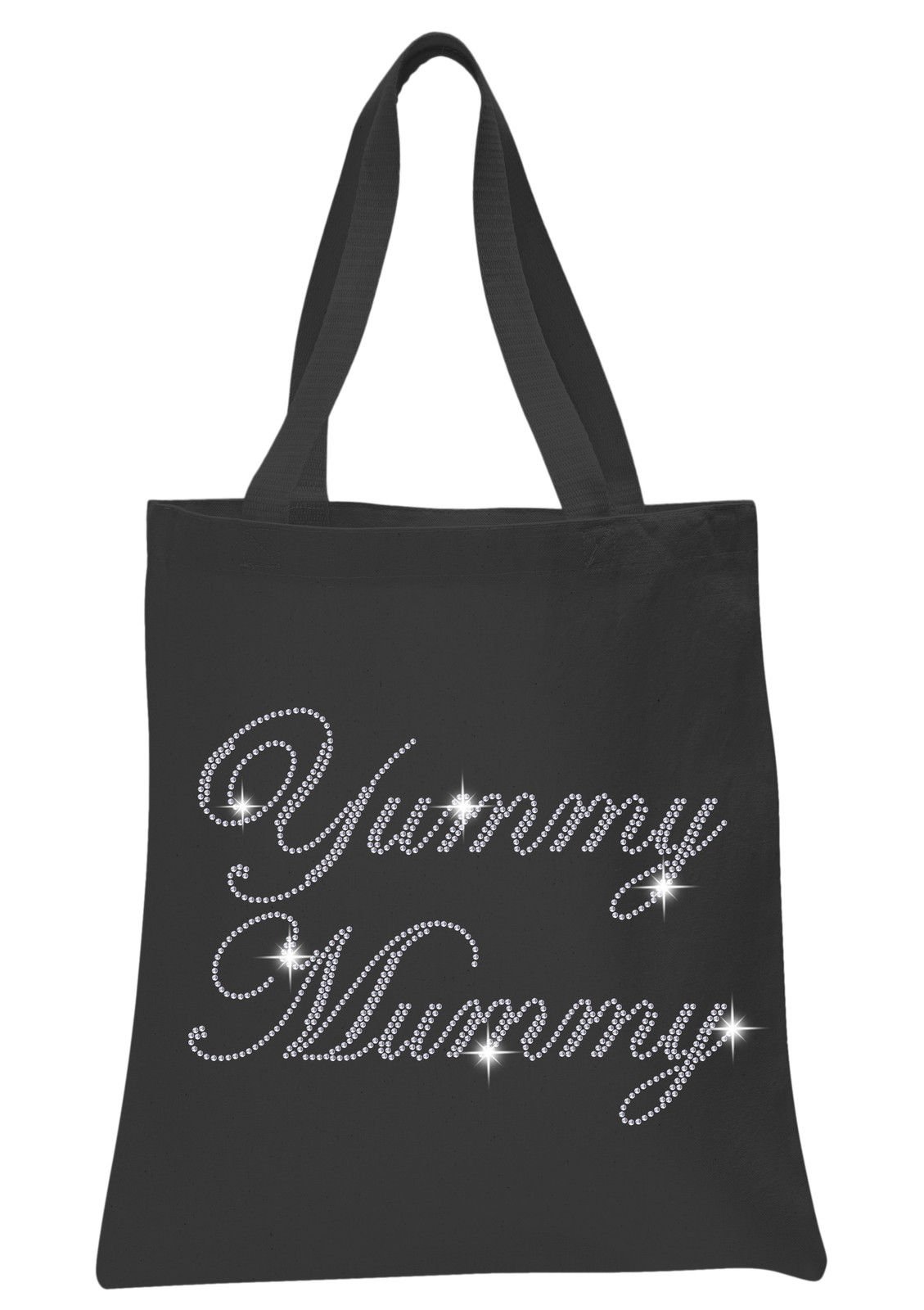 Personalized Varsany Crystal Yummy Mommy Baby Shower Tote Bags - Elegant Party Favors & Gift Bags for Baby Showers, Bridal Showers, and Special Celebrations