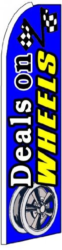 5 Pack Blue 11.5ft Feather Flags with Swooper Design - Outdoor Advertising Banners for Car Dealerships, Grand Openings & Sales Events