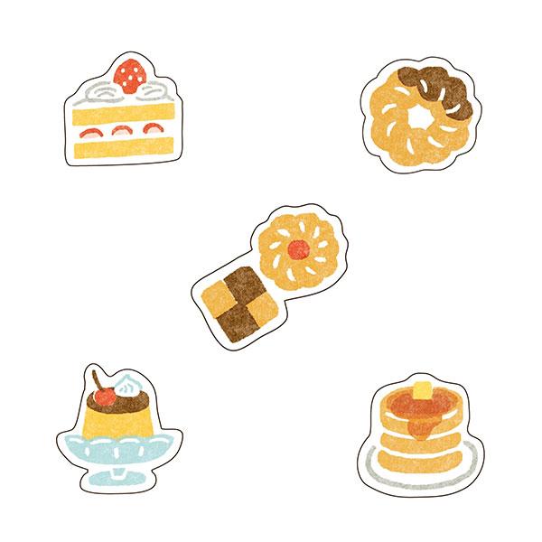 Pochitto Cafe Flake Seal Stickers - Kawaii Japanese Stationery for Planners, Journals & Scrapbooking - Cute Aesthetic Decorative Stickers by Furukawa Shiko