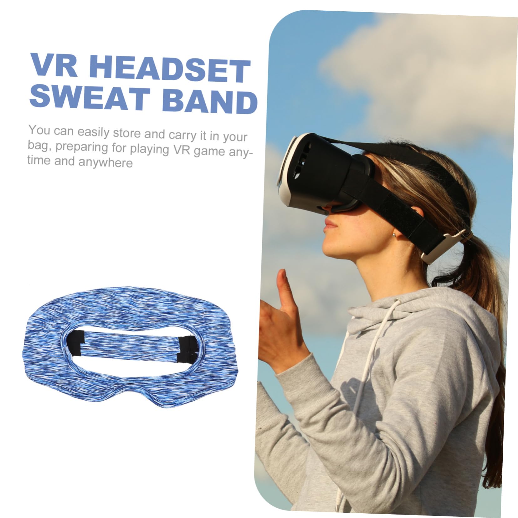 HEMOTON VR Eye Mask for Virtual Reality - Breathable & Fast Drying for Gaming with Family & Friends - Perfect for VR Gaming, Movie Watching & Virtual Travel