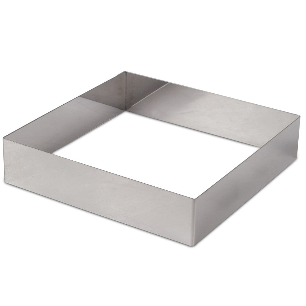 Premium Stainless Steel Square Ring Mold - 1.7 Inch Height for Baking, Chocolate, Candy & Dessert Making - Professional Grade Cake Decorating Tool for Home Bakers & Chefs