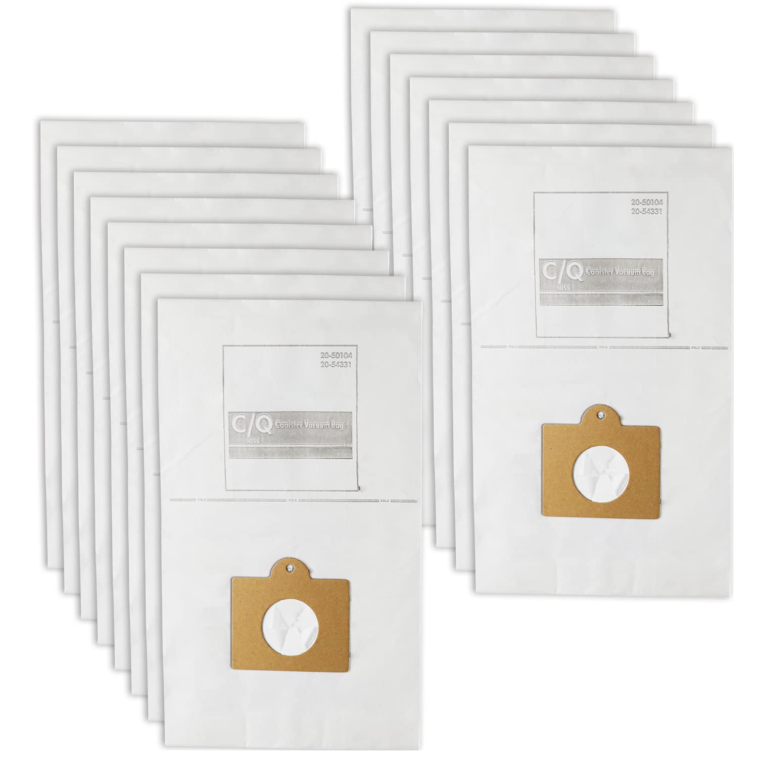 15-Pack Kenmore Canister Vacuum Bags Replacement - Compatible with Type C/Q 5055, 50557, 50558, 50104, C-5, C-18, C-19 Models - High Efficiency Dust Collection for Home Cleaning & Pet Hair Removal