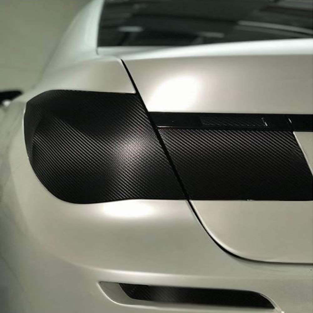 Premium Car Headlight & Taillight Tint Film Kit - Dark Smoke Carbon Universal Wrap (20