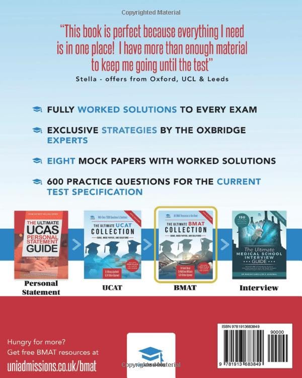 BMAT Ultimate Collection: 5 Books in 1 with 2500+ Practice Questions, Solutions & 8 Mock Tests | Detailed Essay Plans & Biomedical Prep for Medical School Applications | Perfect for Exam Preparation & University Admissions