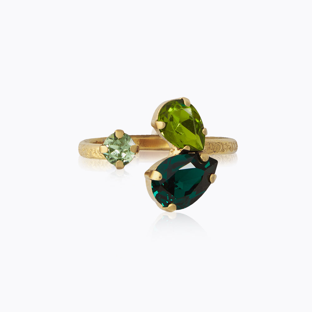 Alisia Green Combo Ring - Elegant Fashion Jewelry for Women, Perfect for Parties, Weddings & Everyday Wear