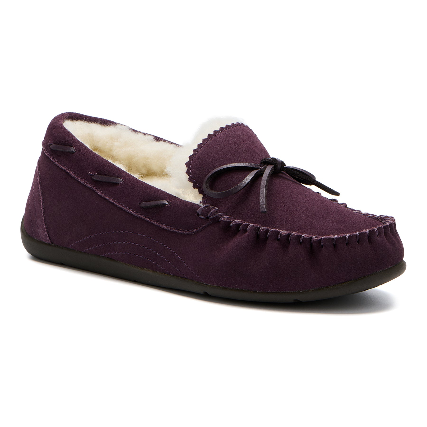 Abeo Amble Bow Dark Purple Women's Comfortable Walking Shoes - Perfect for Casual Outings, Work, and Everyday Wear