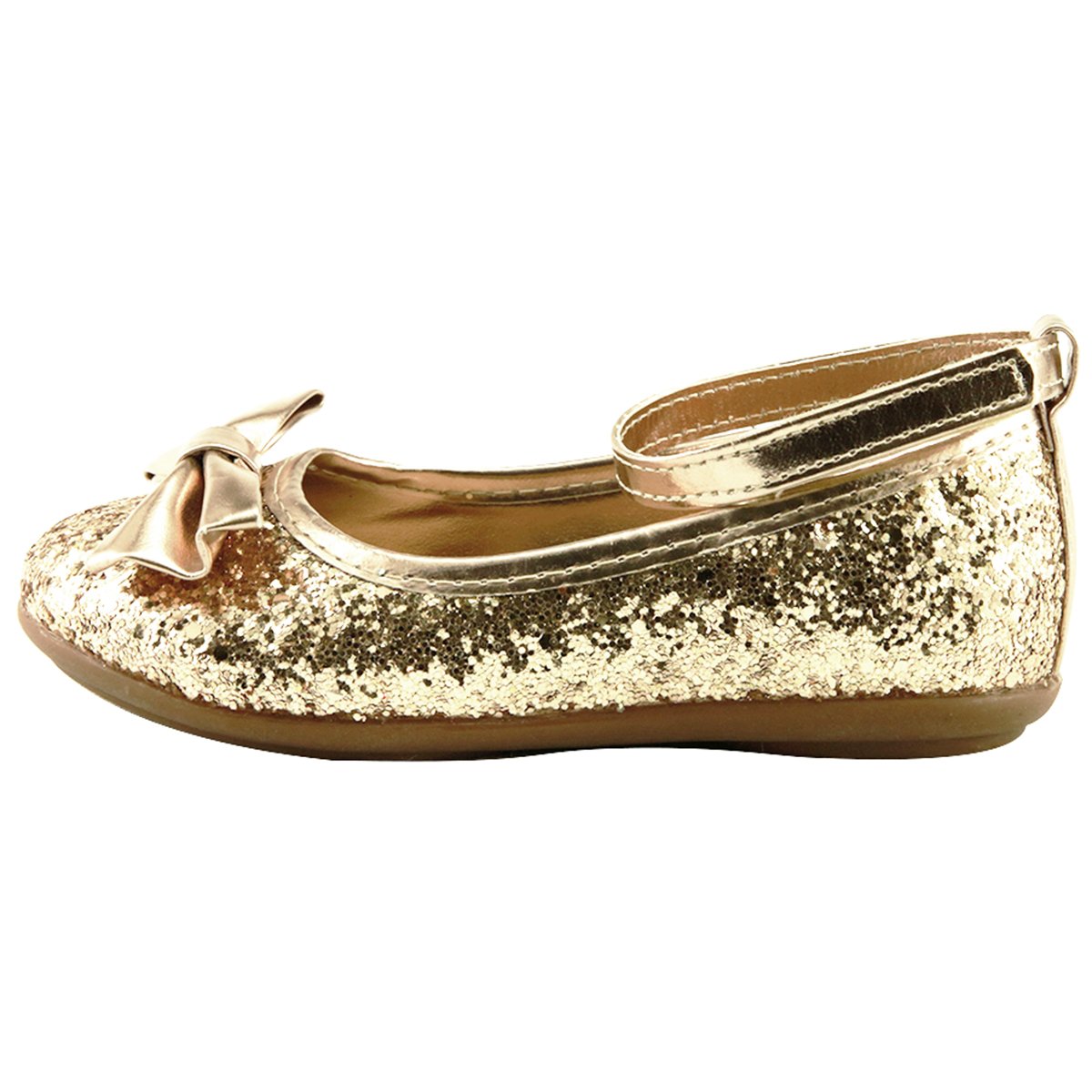 The Doll Maker Glitter Ballet Flats for Women - Sparkly Comfortable Slip-On Shoes for Dance, Party & Everyday Wear