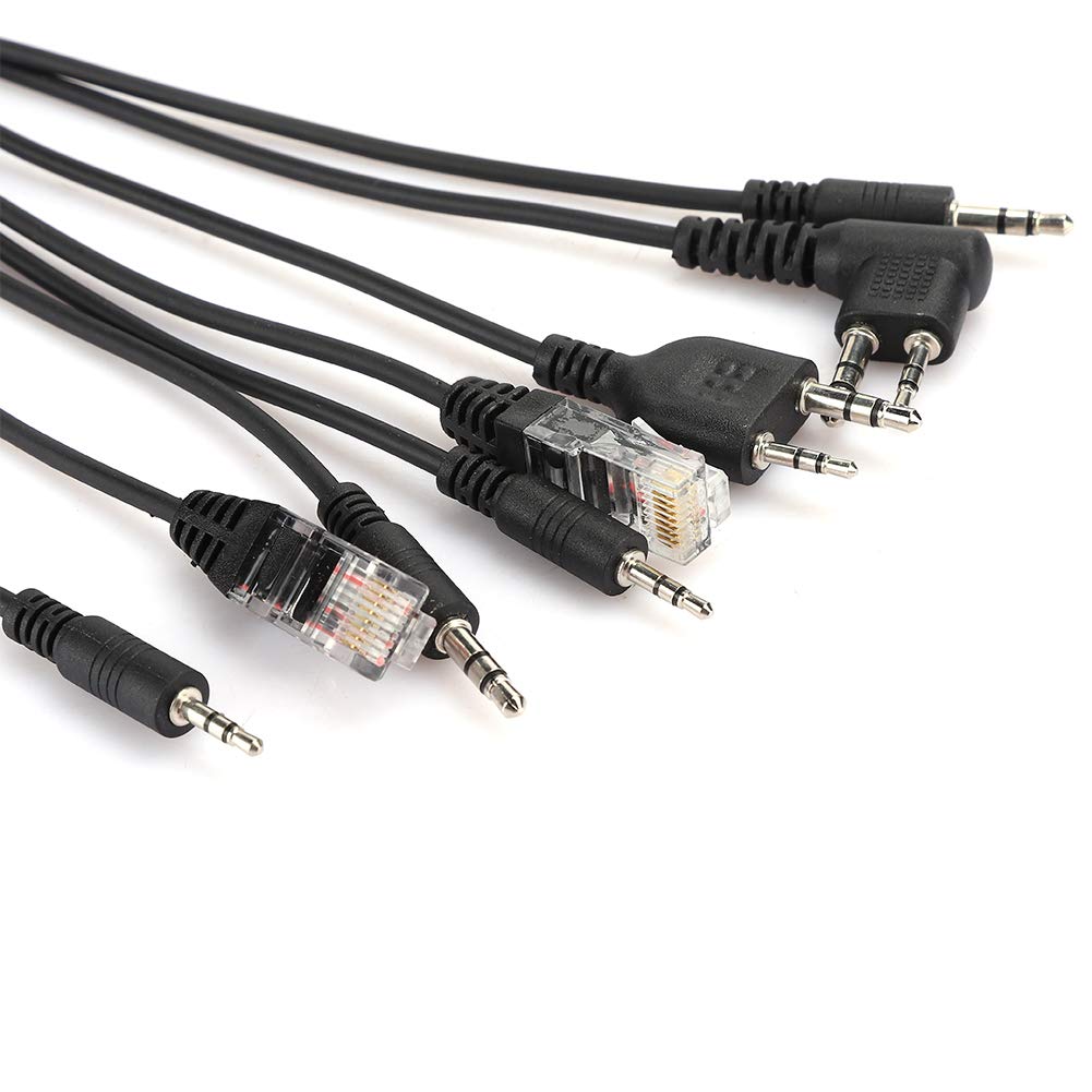 UBERSWEET® 8-in-1 USB Radio Programming Cable for Motorola, QuanSheng, TYT, and KENWOOD Two-Way Radios - Perfect for Firmware Updates, Channel Programming, and Radio Maintenance