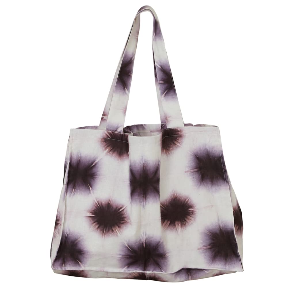 Natural Linen Tote Bag - Handmade Shoulder Bag for Beach & Shopping