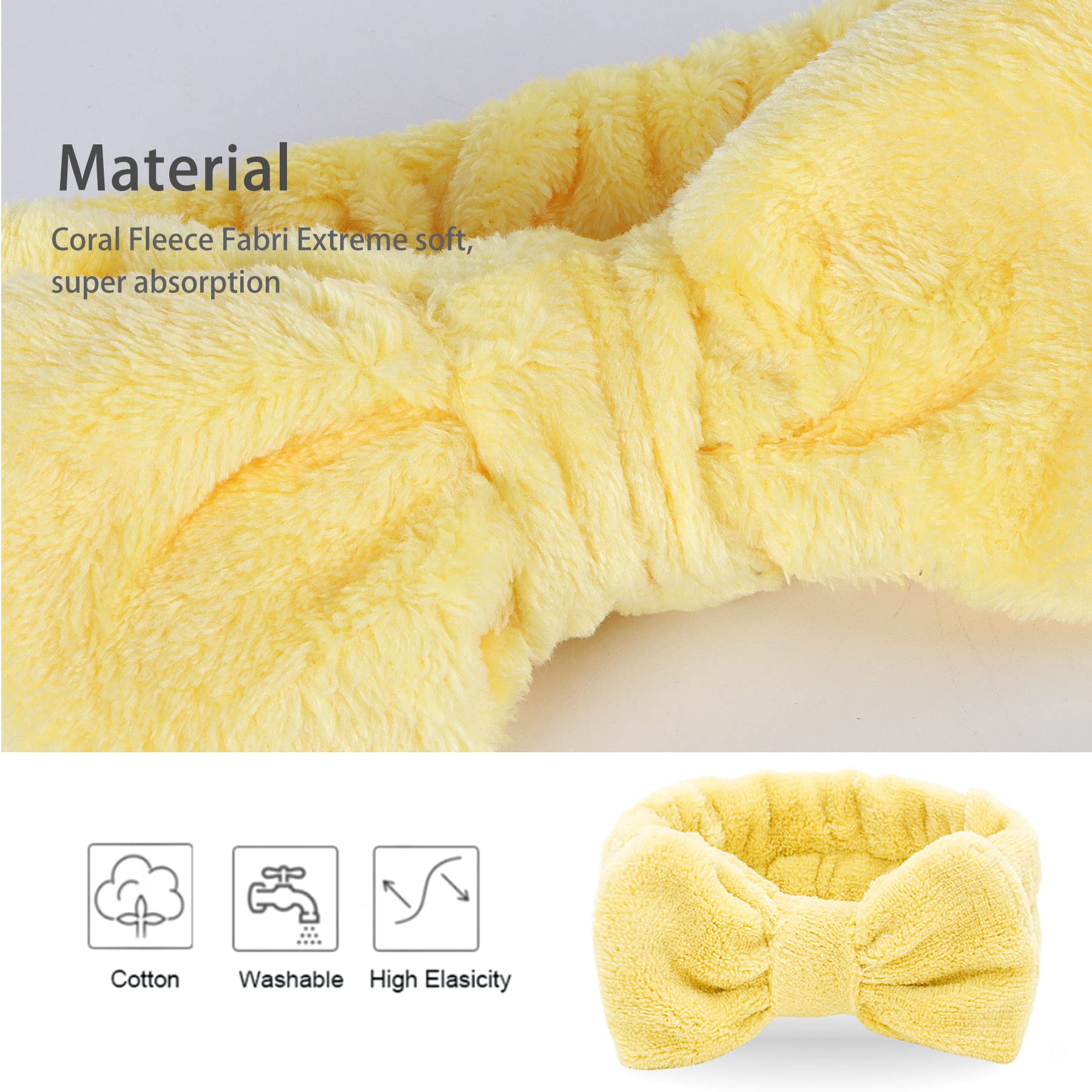 LADES Terry Cloth Headbands for Women - Soft Spa Hair Bands for Face Washing, Skincare, Makeup & Beauty Routine | Perfect for Bathroom, Salon & Home Spa Use