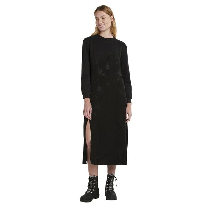 Desigual Women's Long Sleeve Woven Dress - Elegant Floral Print Maxi Dress for Casual Outings, Date Nights & Spring/Summer Occasions