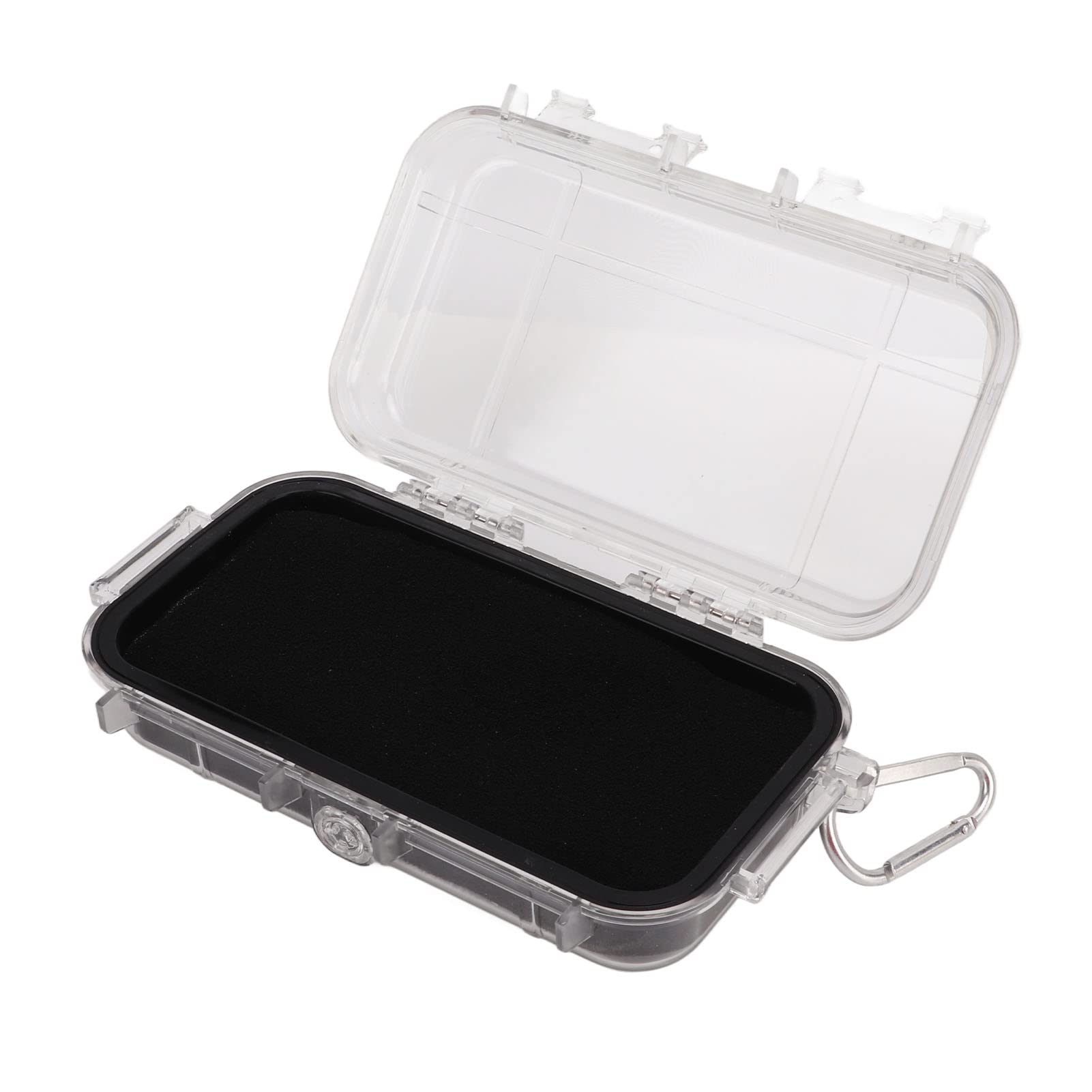 Waterproof Survival Storage Box - Shockproof Plastic Container with Shock Absorption Liner, Transparent Outdoor Dry Airtight Case for Camping, Hiking, Emergency Preparedness & Outdoor Adventures | Perfect for Storing First Aid Kits, Electronics & Survival Gear