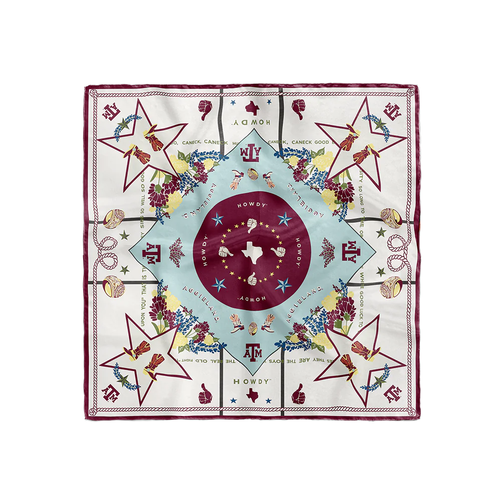 Texas A&M Aggies Silk Scarf - Official College Football Game Day Accessory for Women & Men - Perfect for Tailgating, Campus Events & Fan Support