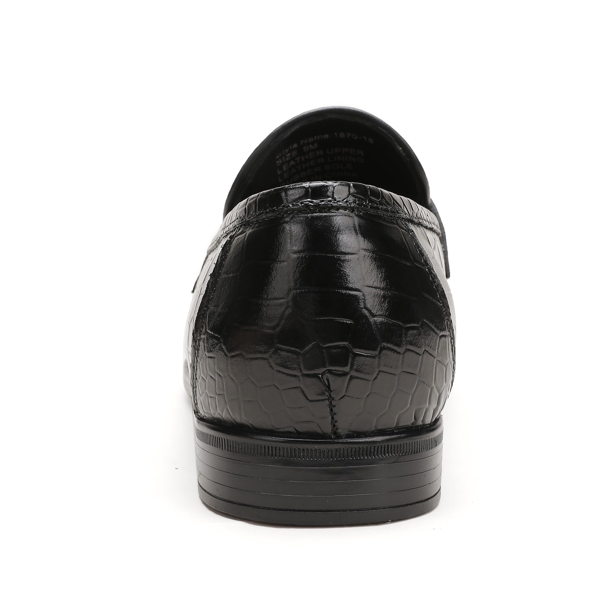 Men's Classic Leather Penny Loafers - Fashion Crocodile Print Business Dress Slip-On Shoes | Comfortable & Stylish for Office, Casual Wear & Formal Occasions