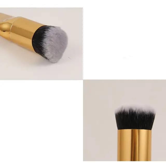 BANIRA Makeup Blender Brush - Soft Face Brush with Comfortable & Durable Bristles for Easy Blending (Golden) | Perfect for Liquid, Cream & Powder Foundation Application
