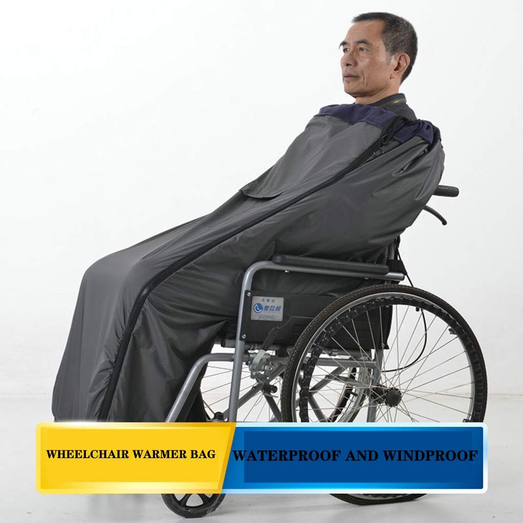 Waterproof Fleece Lined Wheelchair Blanket with Zipper - Full Body Warm Cover for Elderly & Disabled - Soft Cozy Blanket for Manual/Powered Wheelchairs - Perfect for Winter, Outdoor Use & Home Comfort