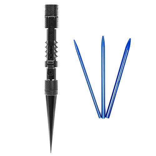 6.25 Inch Black Knotter's Tool with Blue Needles