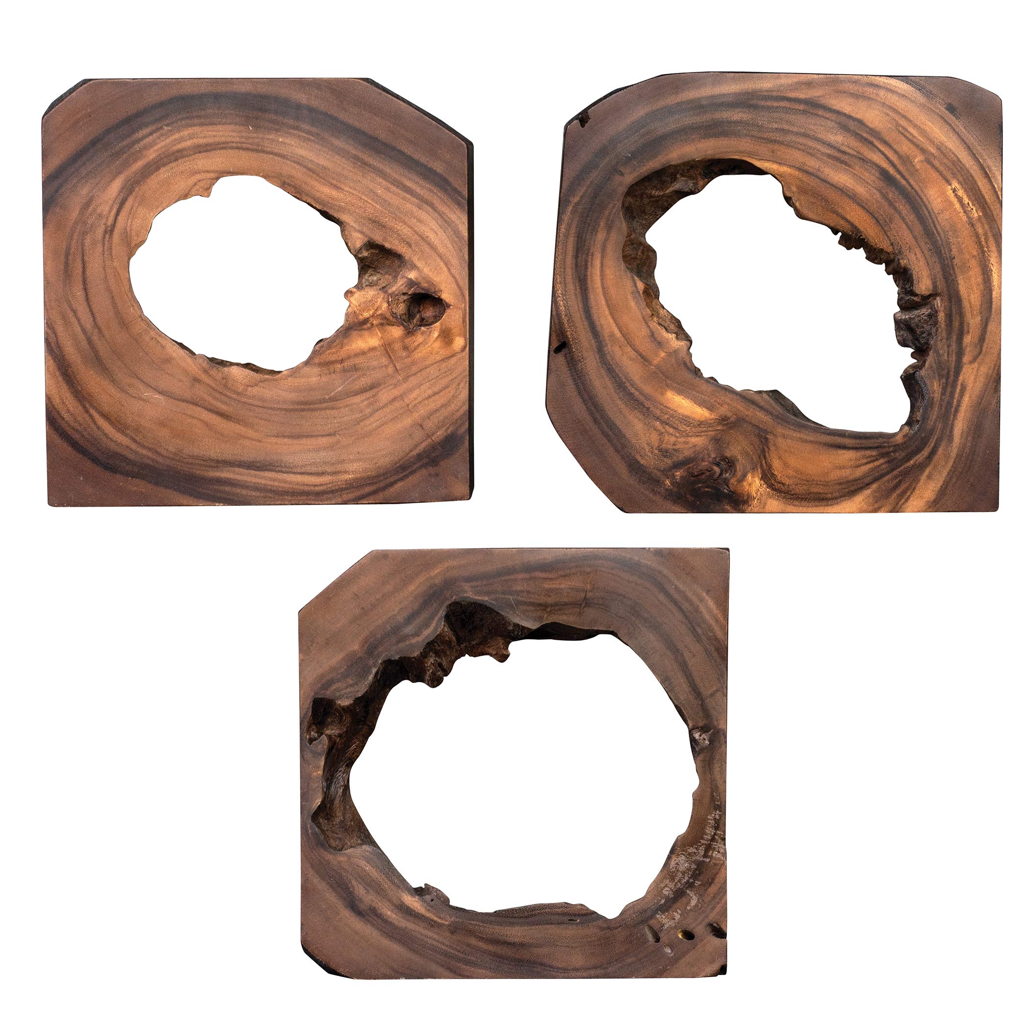 Adlai Wood Wall Art Set of 6 - Handmade Modern Home Decor for Living Room, Bedroom & Office - Rustic Wooden Wall Hangings for Farmhouse, Boho & Scandinavian Style Interiors