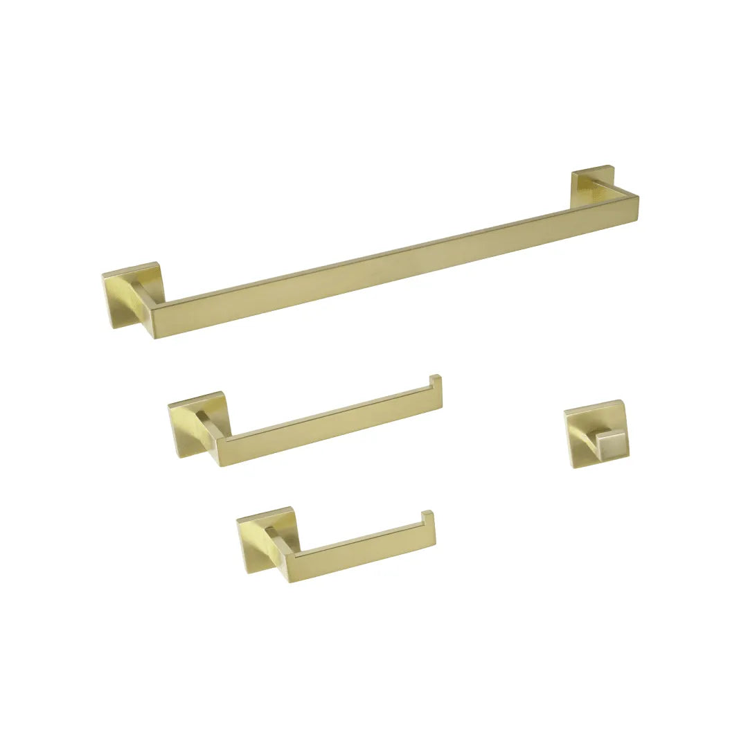 Premium Bathroom Hardware Set - Modern Matte Black Towel Bar, Toilet Paper Holder & Robe Hook - BAK12302 - Perfect for Bathroom, Spa & Hotel Decor