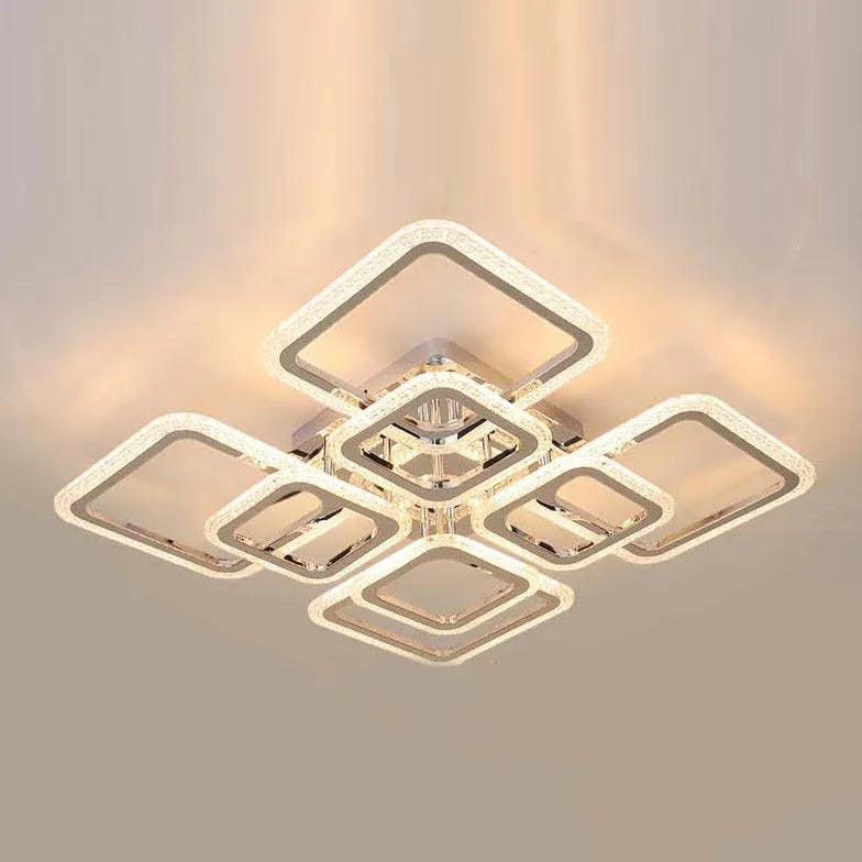Modern Square Frame Pendant Light - Sleek Multi-Panel Design for Dining Room, Kitchen Island & Living Room Lighting
