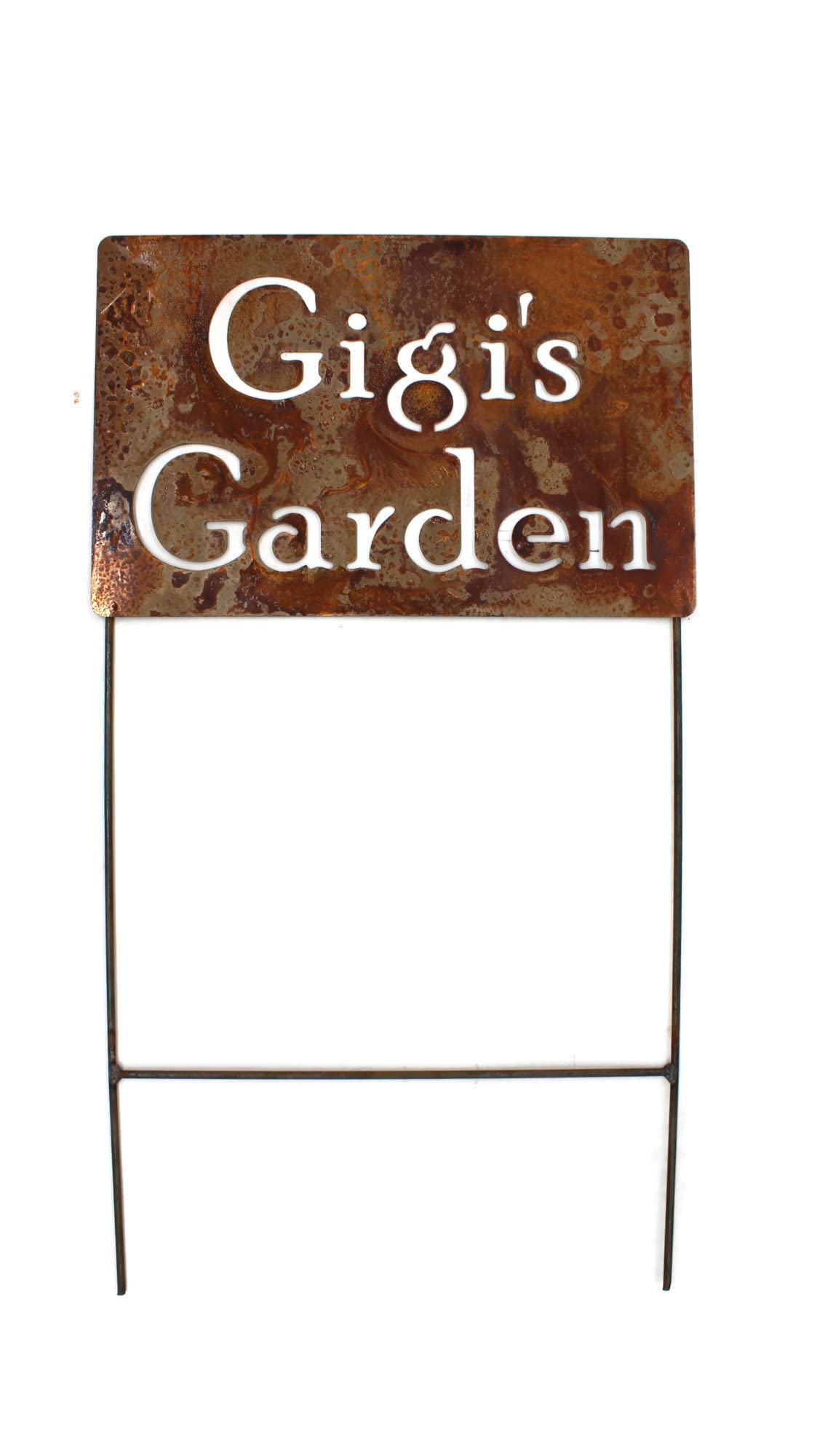 Personalized Family Name Gift Garden Stake - 20 to 33 Inches Tall (Gigi's Garden Collection, XL 33