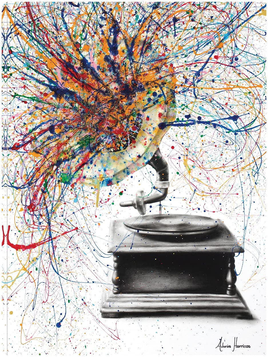 Premium Fine Art Canvas Wall Decor by Artist Ashvin Harrison - Ready to Hang 32x43 Inch - Perfect for Living Room, Bedroom, Office & More - Modern Home & Office Decor