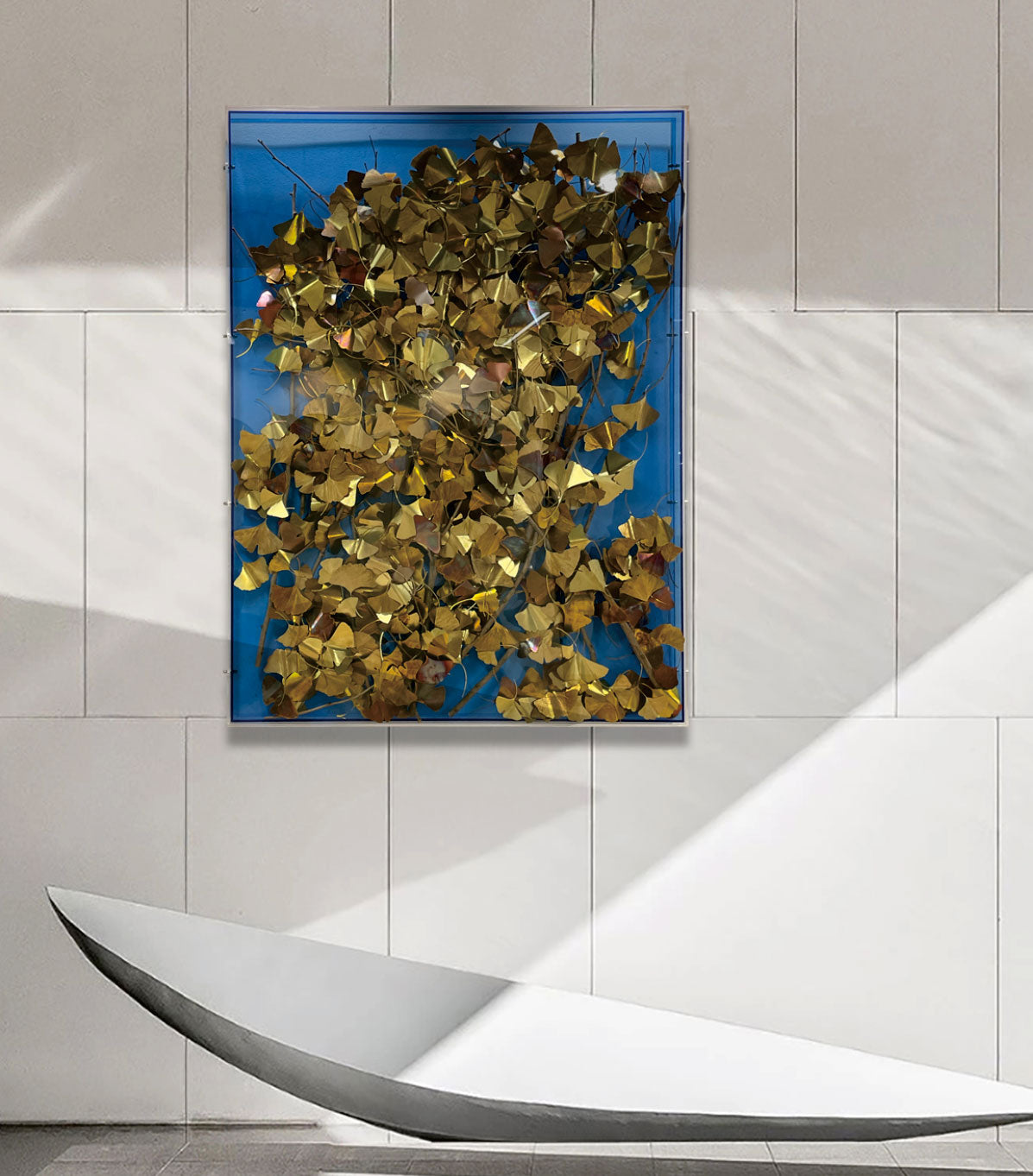 Ginkgo Biloba Brass Plate Engraving Art - Handmade Wall Decor for Living Room, Bedroom & Office - Unique Home Decor Gift Idea