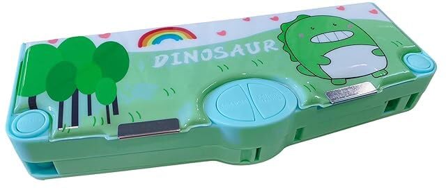 Durable Dinosaur-Themed Plastic Pencil Case for Kids - Large Capacity School Supplies Organizer for Boys & Girls | Perfect for Classroom, Homework & Back-to-School Essentials