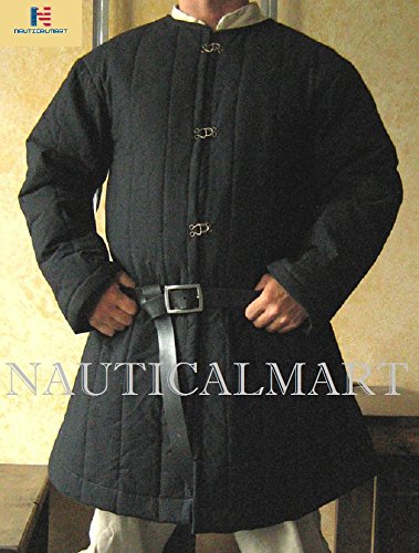 Medieval Celtic Viking Armor Padded Gambeson - Long Sleeve Battle Tunic for LARP, Cosplay & Historical Reenactment | Authentic Medieval Combat Wear for Viking Warriors & Renaissance Fairs