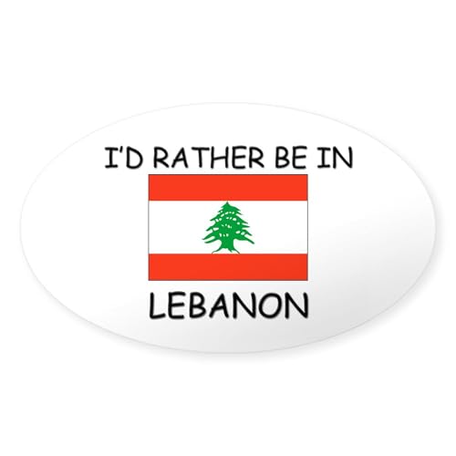 Clear - I'd Rather Be In Lebanon Oval Sticker