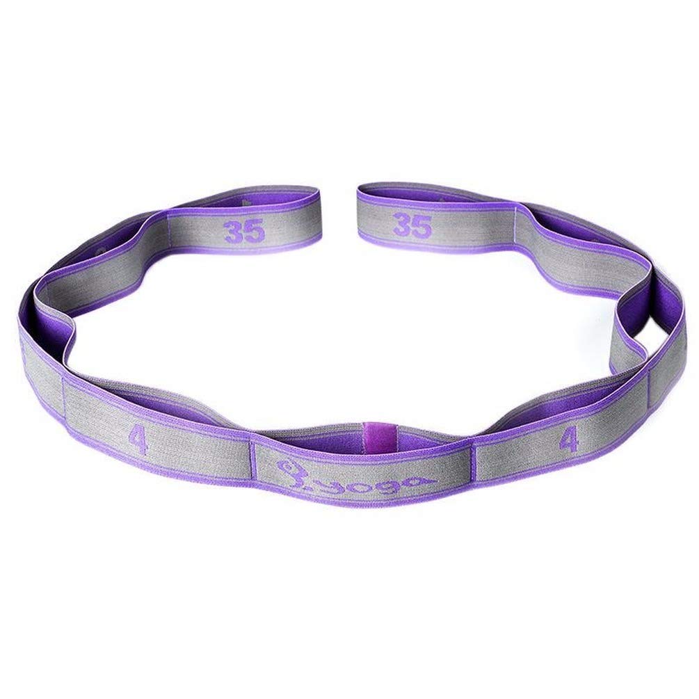 WEWESALE Elastic Yoga Bands - Professional Stretch Resistance Bands for Gymnastics, Latin Dance, Pilates & Fitness Training - Purple Tension Band for Home & Gym Workouts