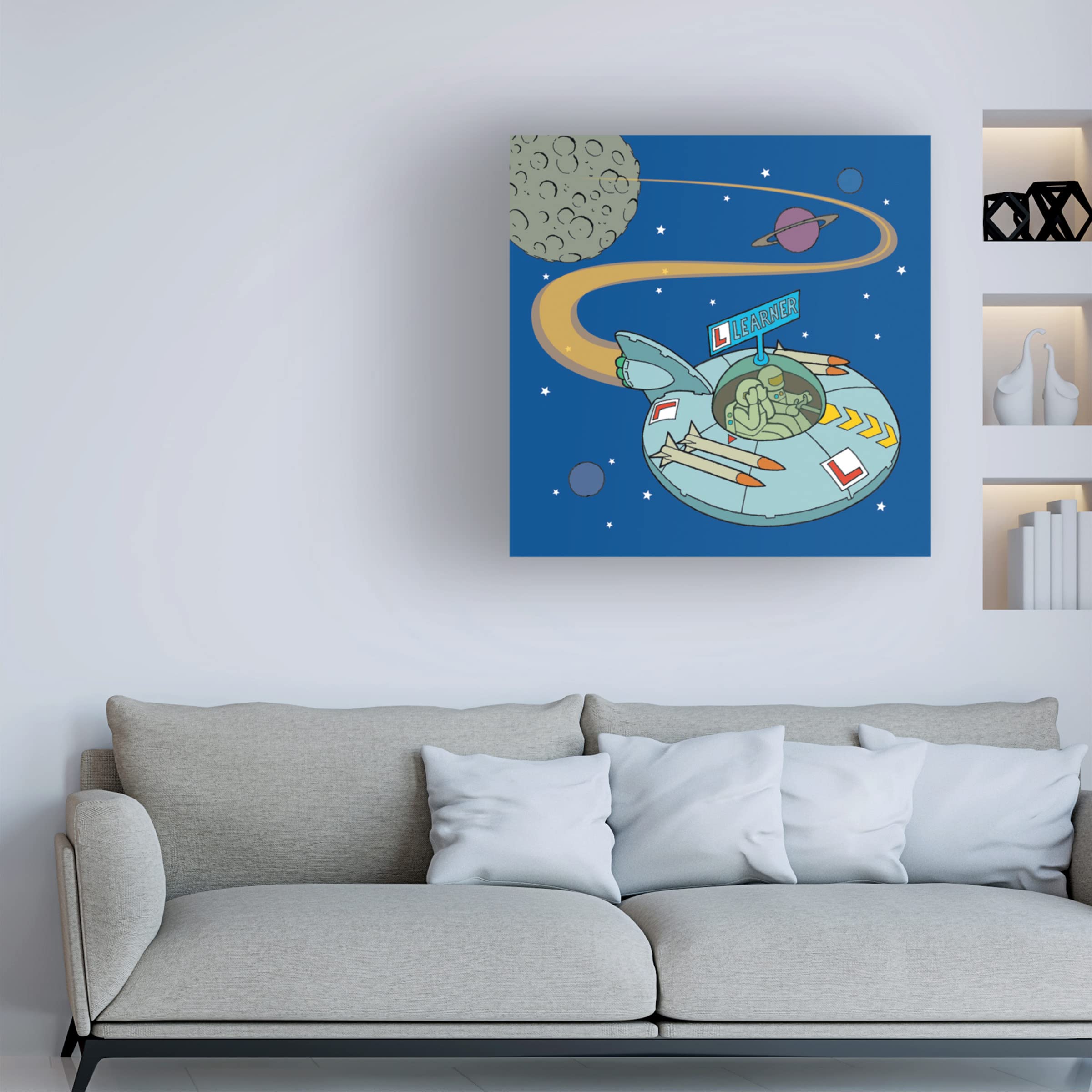 Trademark Fine Art 'Learner' by Duncan Wilson - Stretched Canvas Wall Art for Living Room, Bedroom & Office Decor | Modern Abstract Painting for Home & Workspace